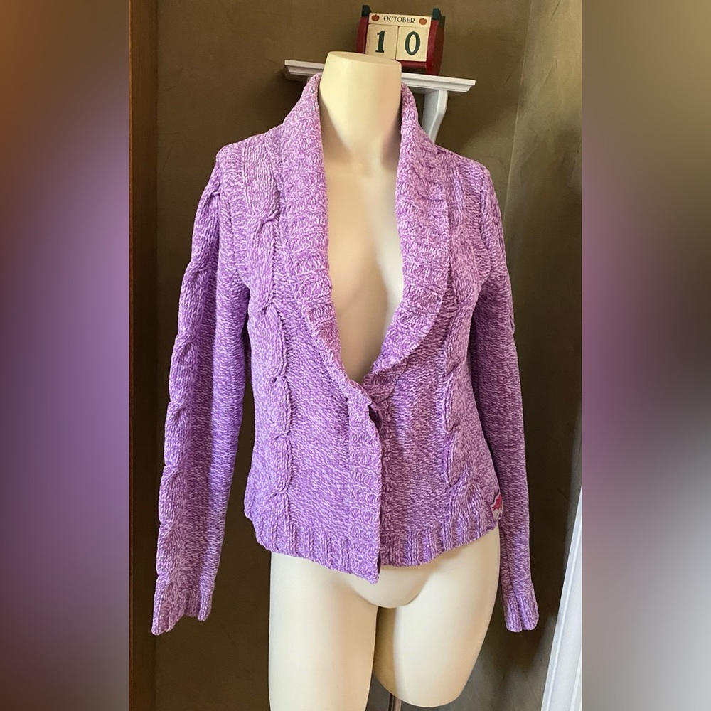 Mudd Sweaters Cable Knit Cropped Cardigan Vintage so soft women’s size M
